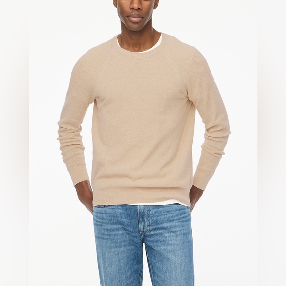 NWT J.Crew Factory Cotton Seed-Stitch Crewneck Sweater - Picture 1 of 12